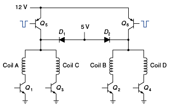 Circuit diagram of stepper motor
